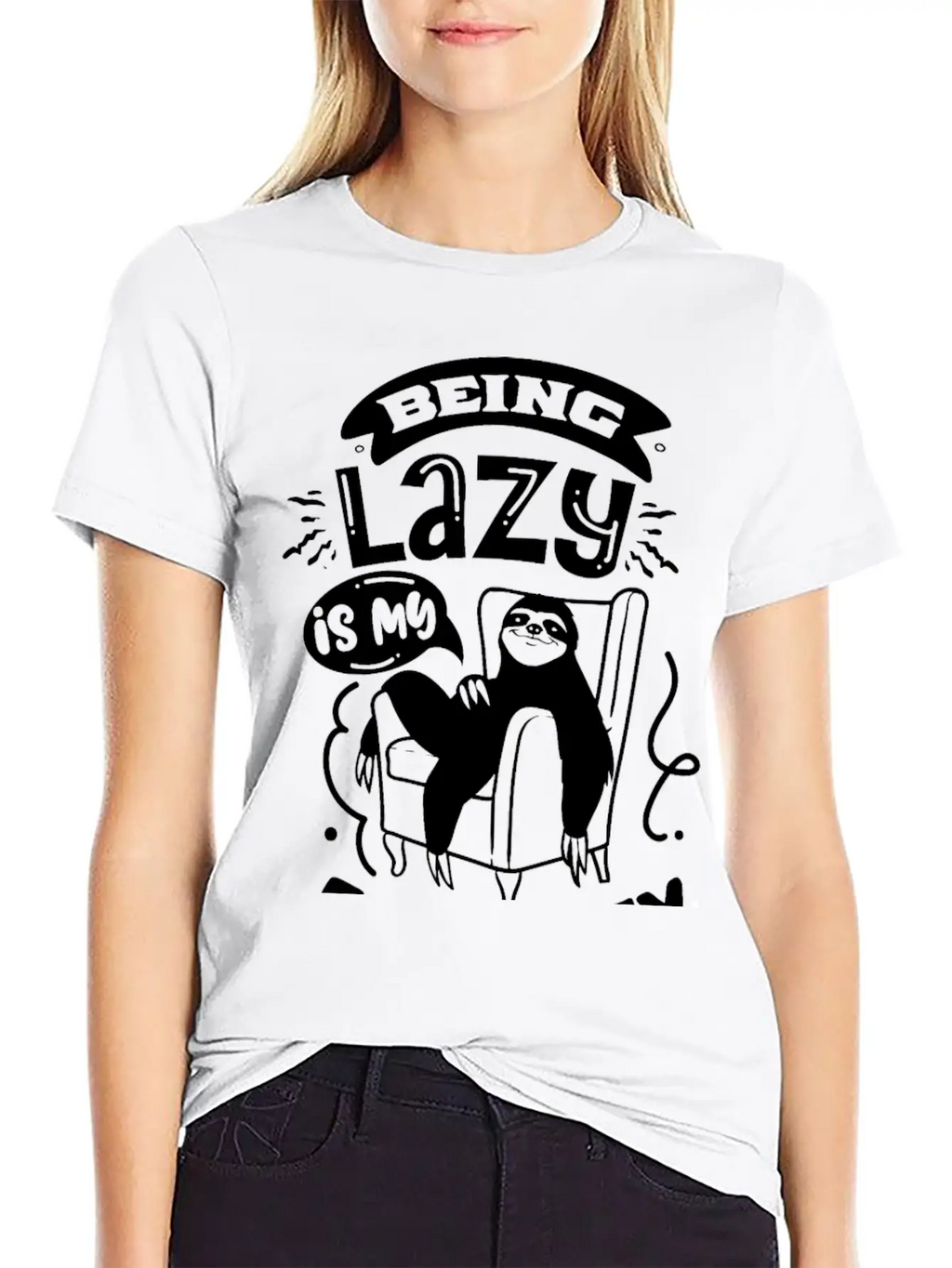 Sloth Funny Quote Cute Animal Stylish Everyday T-Shirt – Unisex Basic Cotton Tee