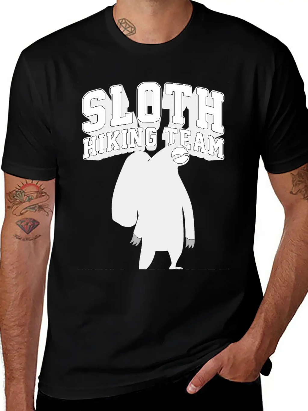SLOTH HIKING TEAM Stylish Everyday T-Shirt – Unisex Basic Cotton Tee