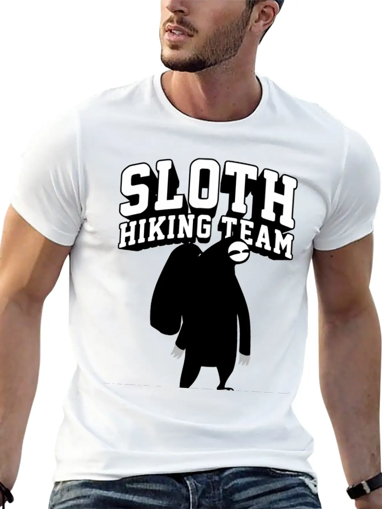 SLOTH HIKING TEAM Stylish Everyday T-Shirt – Unisex Basic Cotton Tee