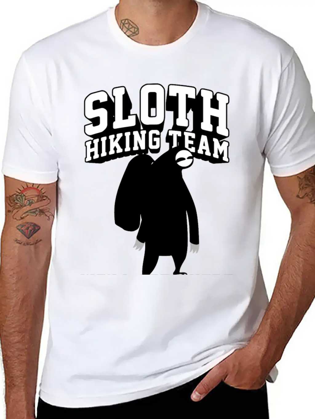 SLOTH HIKING TEAM Stylish Everyday T-Shirt – Unisex Basic Cotton Tee