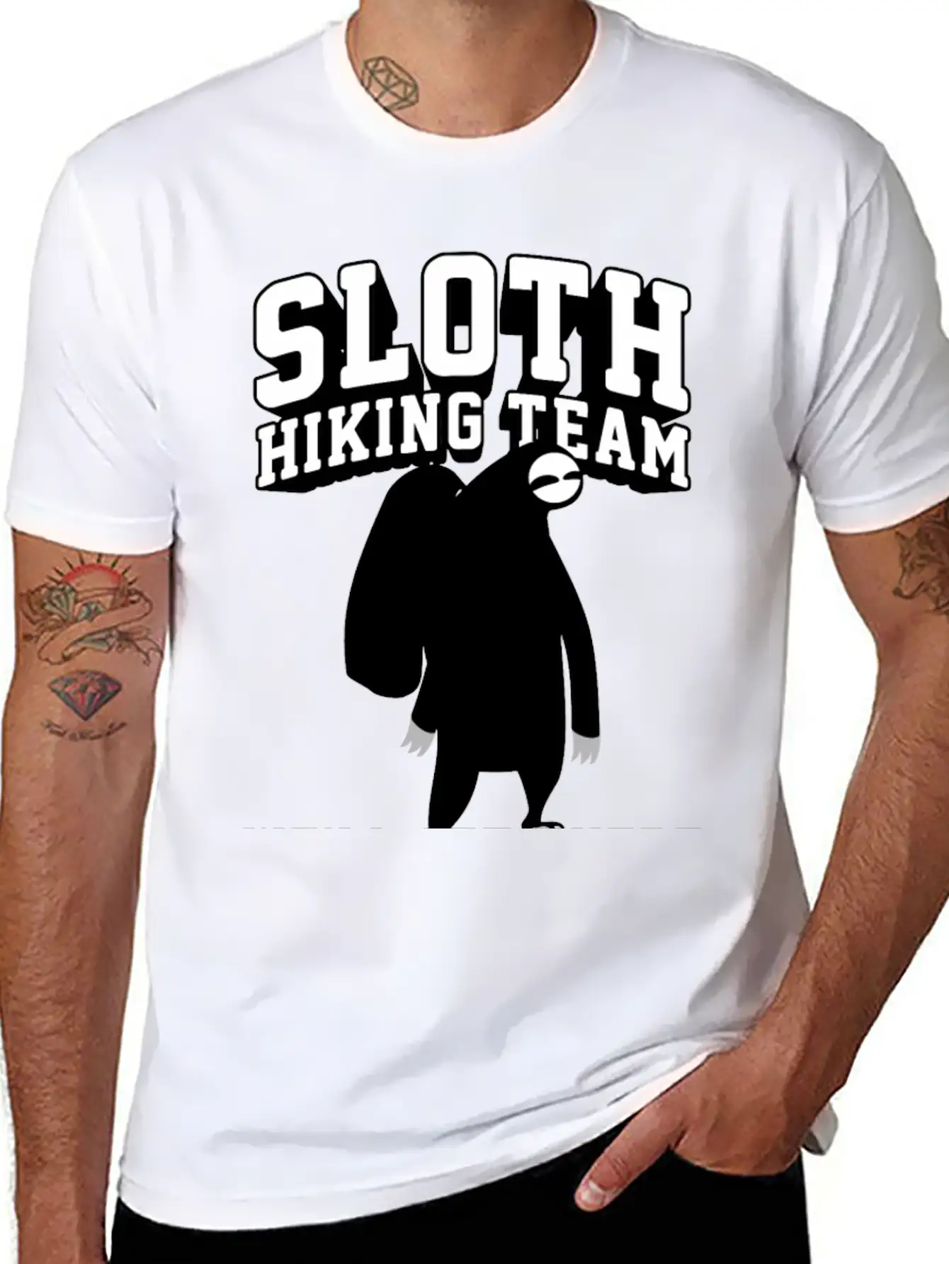 SLOTH HIKING TEAM Stylish Everyday T-Shirt – Unisex Basic Cotton Tee