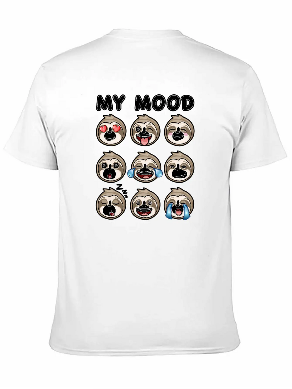 Sloth My Mood Funny Cute How I Feel Relaxed Everyday Tee – Lightweight And Durable Cotton
