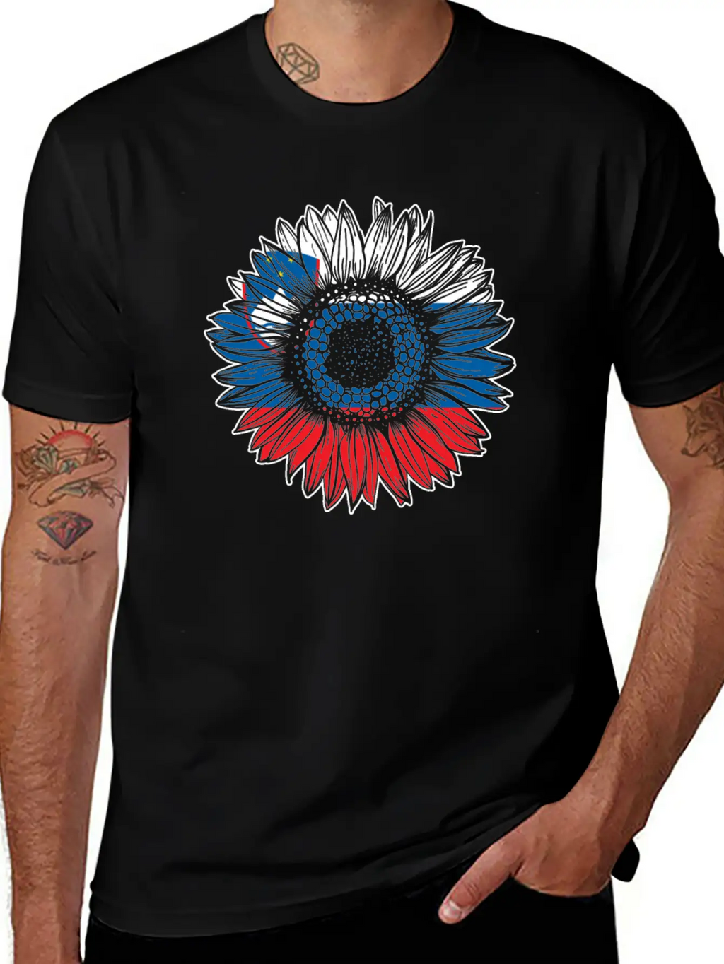 Slovenia Flag Sunflower Classic Cotton Tee – Unisex Comfort For Any Season