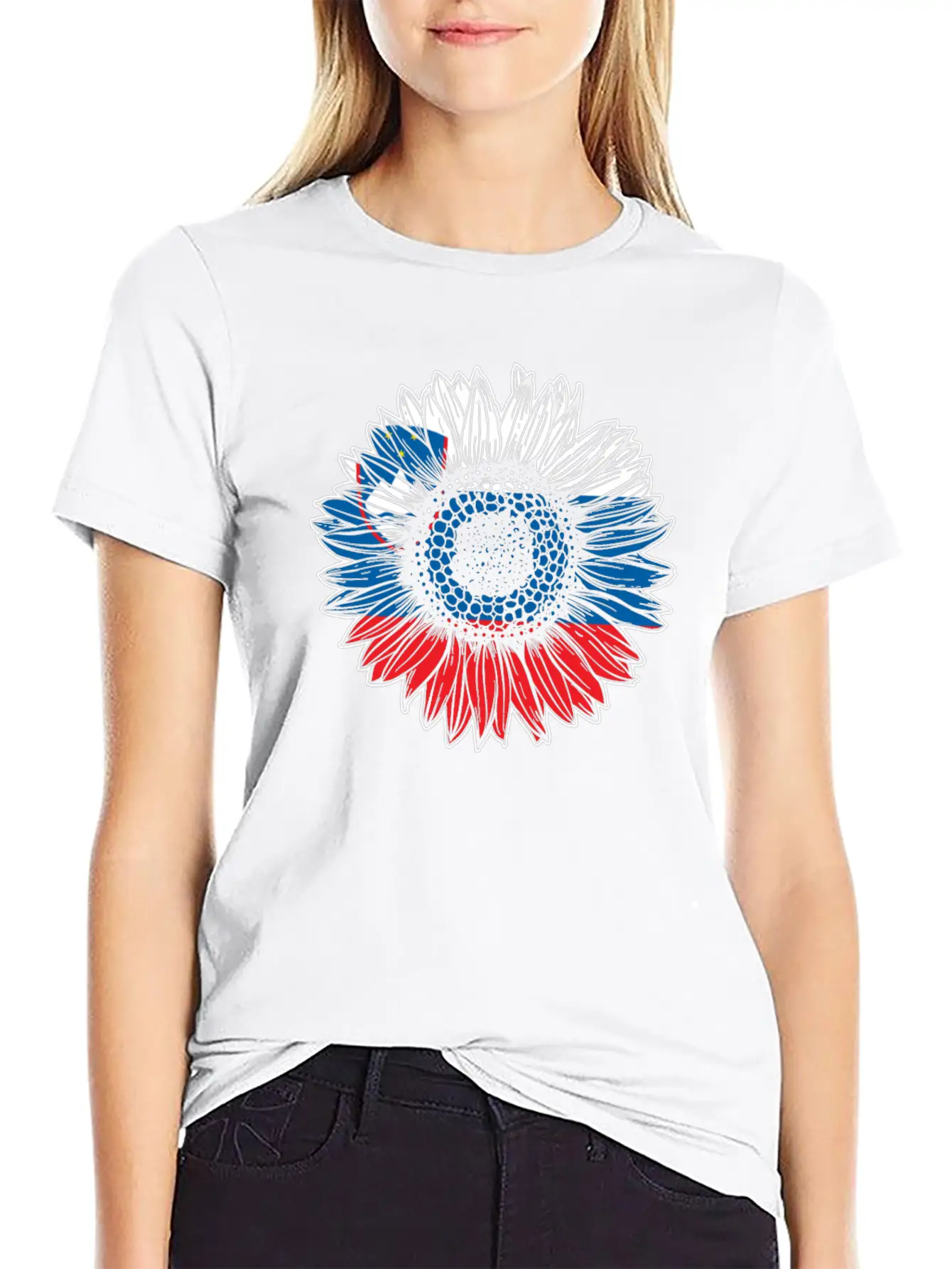 Slovenia Flag Sunflower Classic Cotton Tee – Unisex Comfort For Any Season