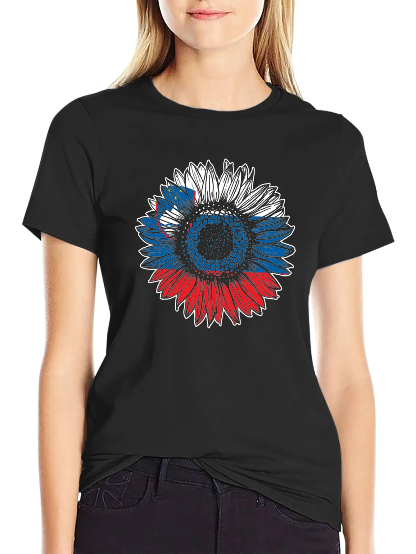 Slovenia Flag Sunflower Classic Cotton Tee – Unisex Comfort For Any Season