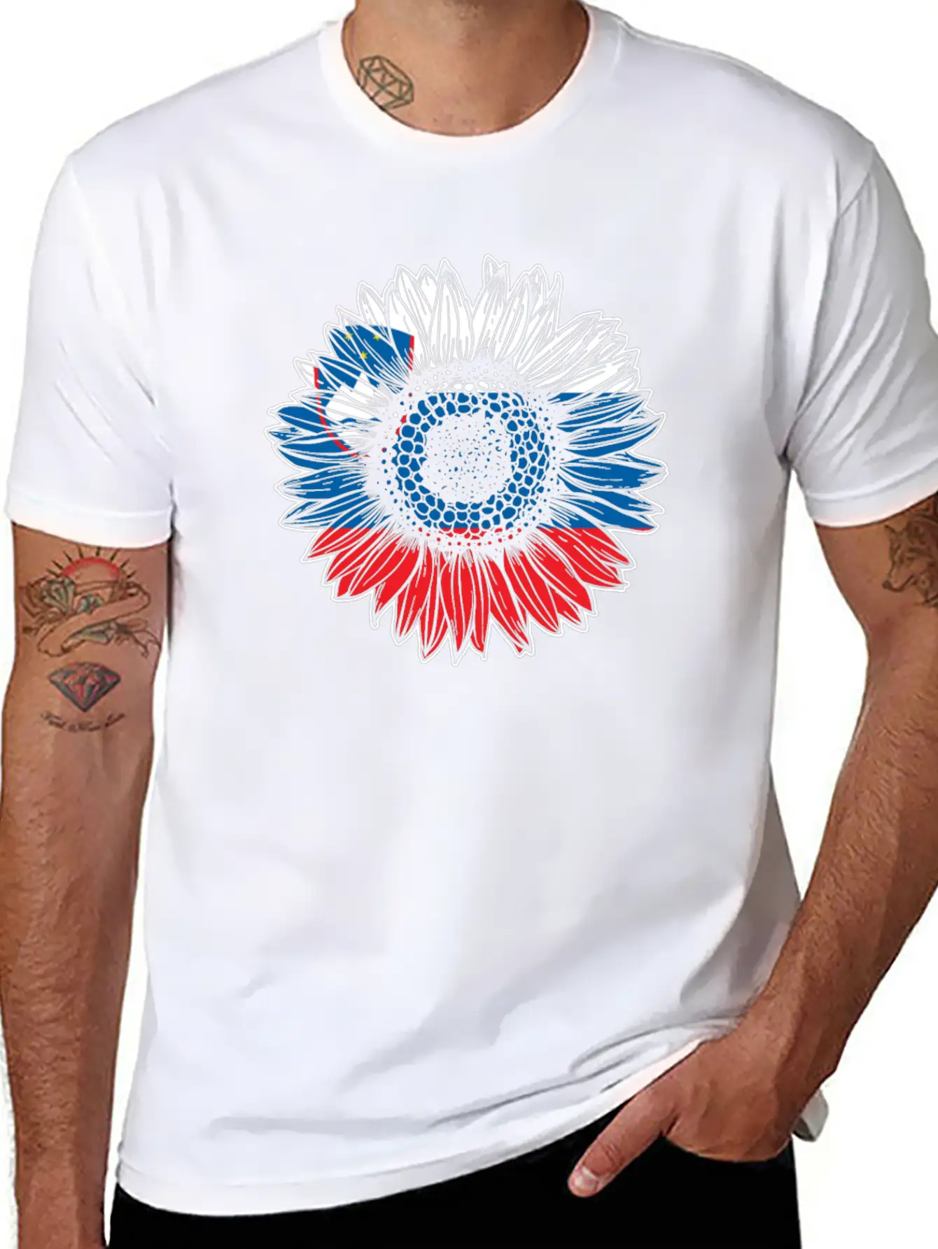 Slovenia Flag Sunflower Classic Cotton Tee – Unisex Comfort For Any Season