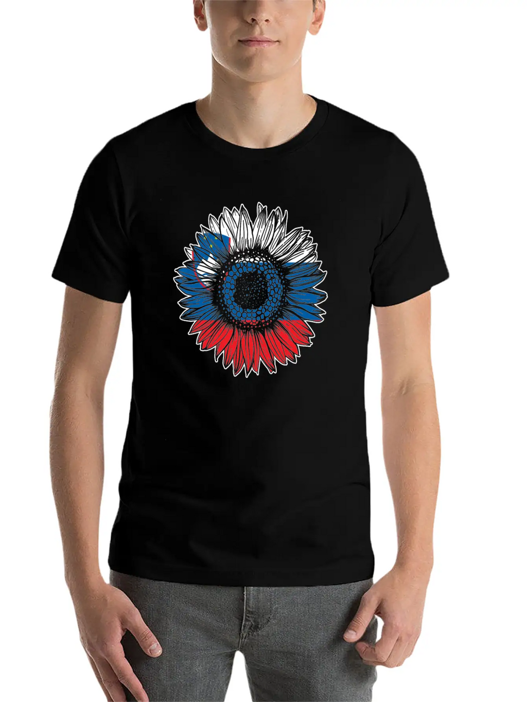Slovenia Flag Sunflower Classic Cotton Tee – Unisex Comfort For Any Season