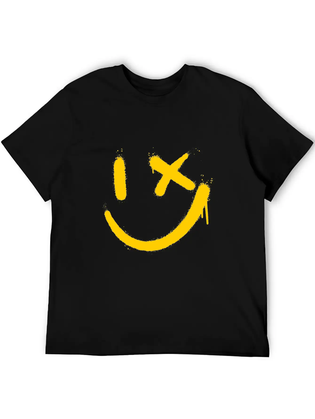 Smile Graffitti Smile Face Street Art Breathable Soft Cotton T-Shirt – Timeless Casual Look