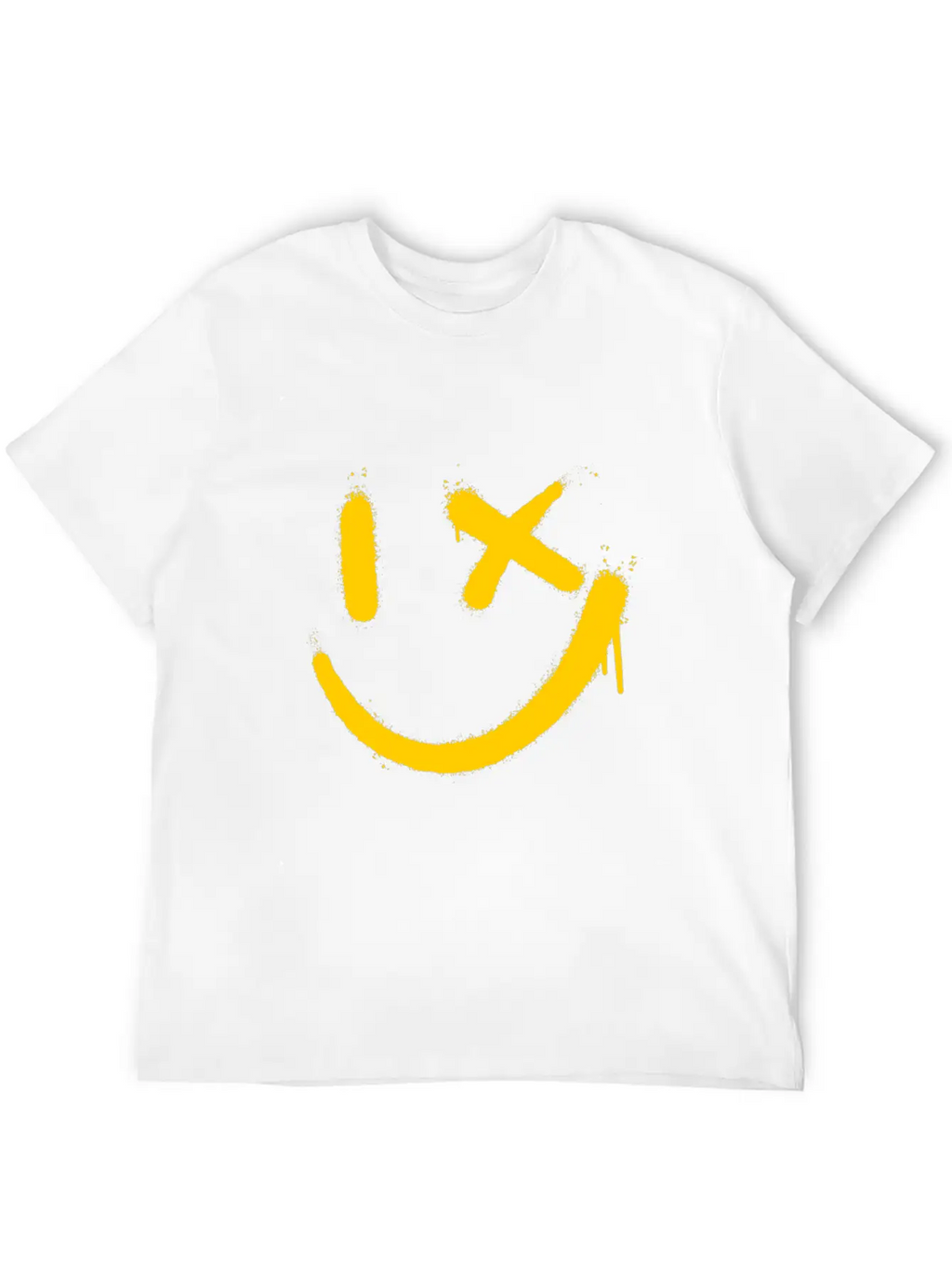Smile Graffitti Smile Face Street Art Breathable Soft Cotton T-Shirt – Timeless Casual Look