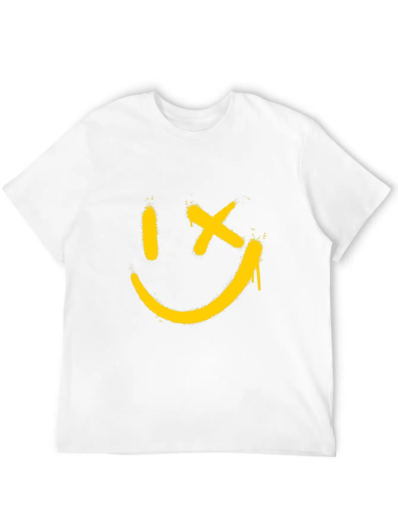 Smile Graffitti Smile Face Street Art Breathable Soft Cotton T-Shirt – Timeless Casual Look