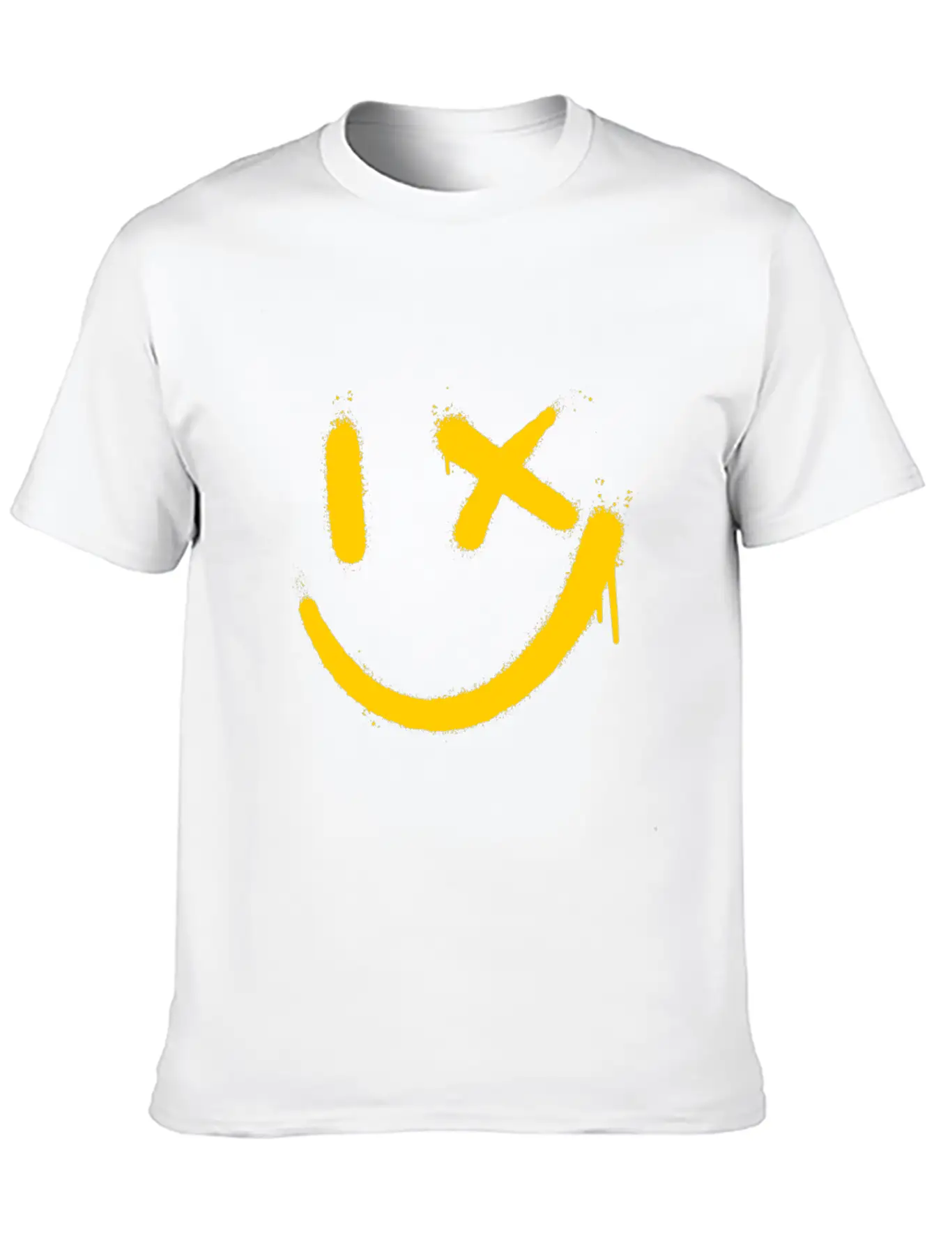 Smile Graffitti Smile Face Street Art Breathable Soft Cotton T-Shirt – Timeless Casual Look