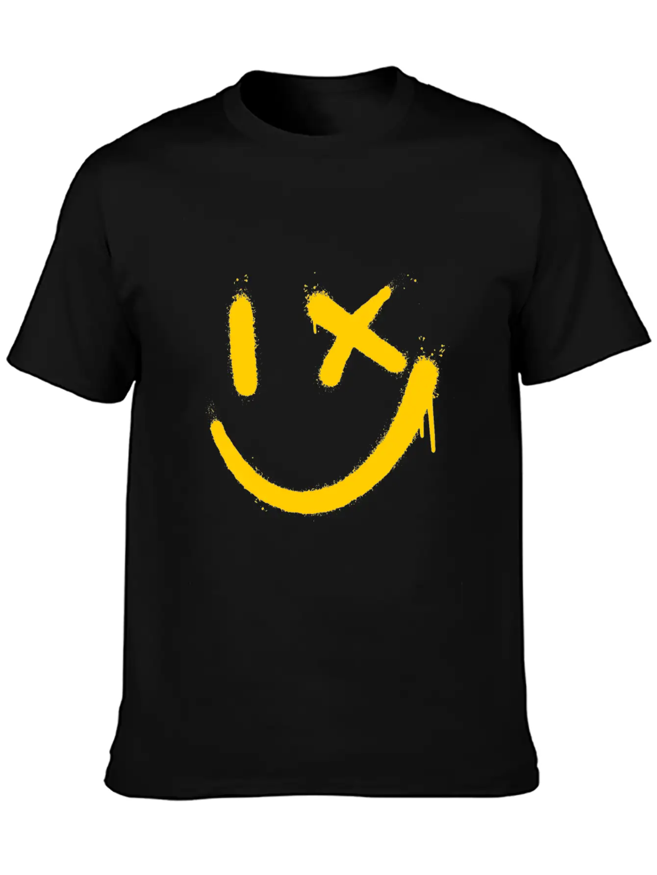 Smile Graffitti Smile Face Street Art Breathable Soft Cotton T-Shirt – Timeless Casual Look