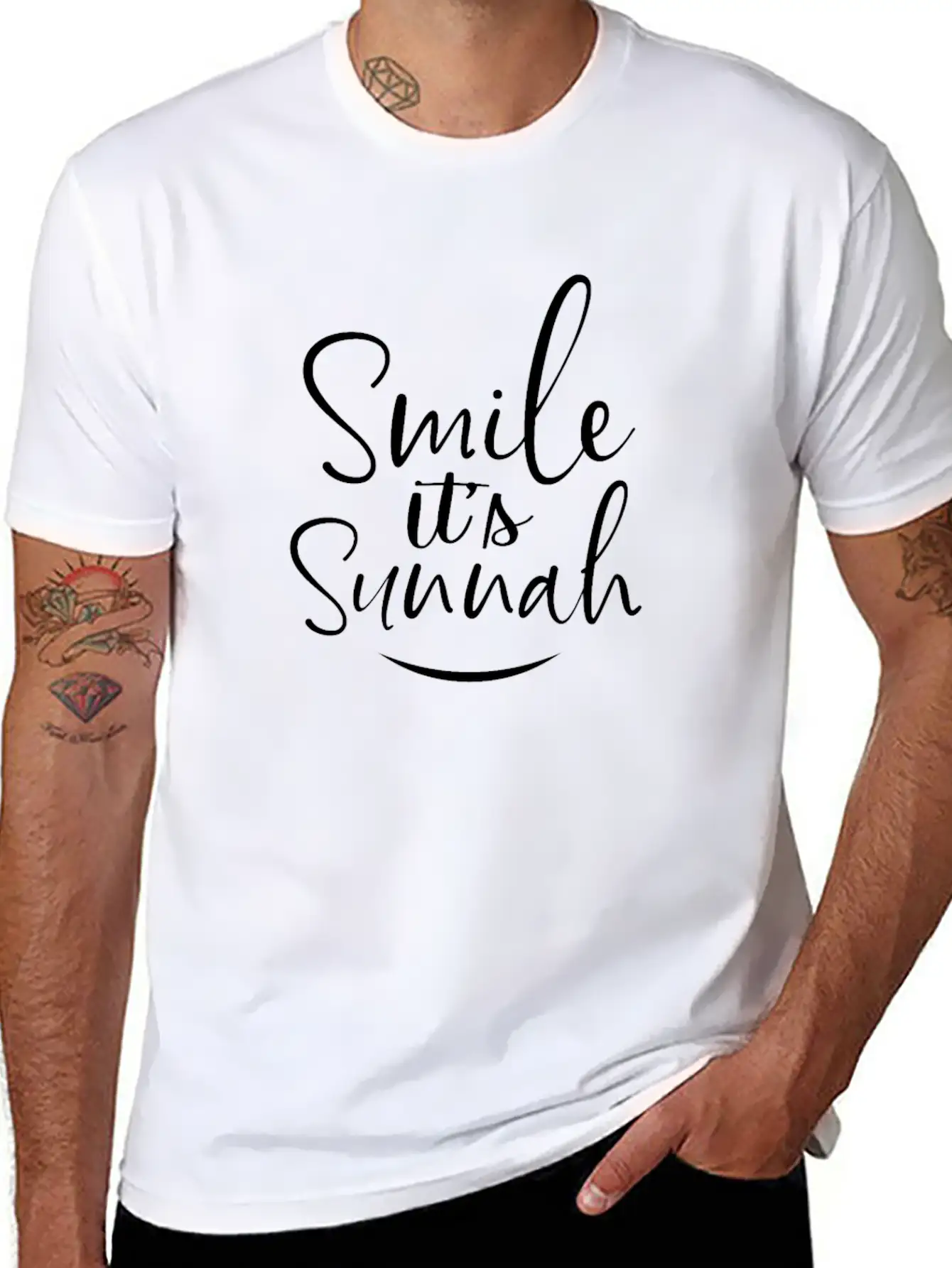 Smile Its Sunnah Classic Cotton Tee – Unisex Comfort For Any Season