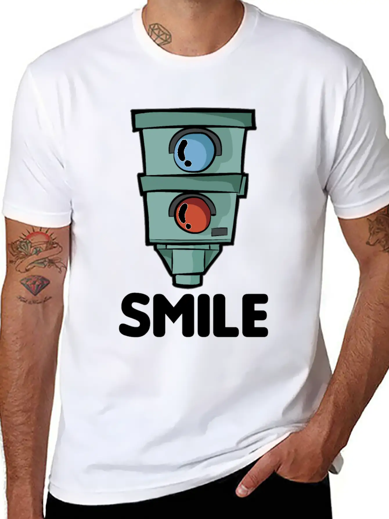SMILE Speed Camera Speeding Speed Merchant Relaxed Everyday Tee – Lightweight And Durable Cotton