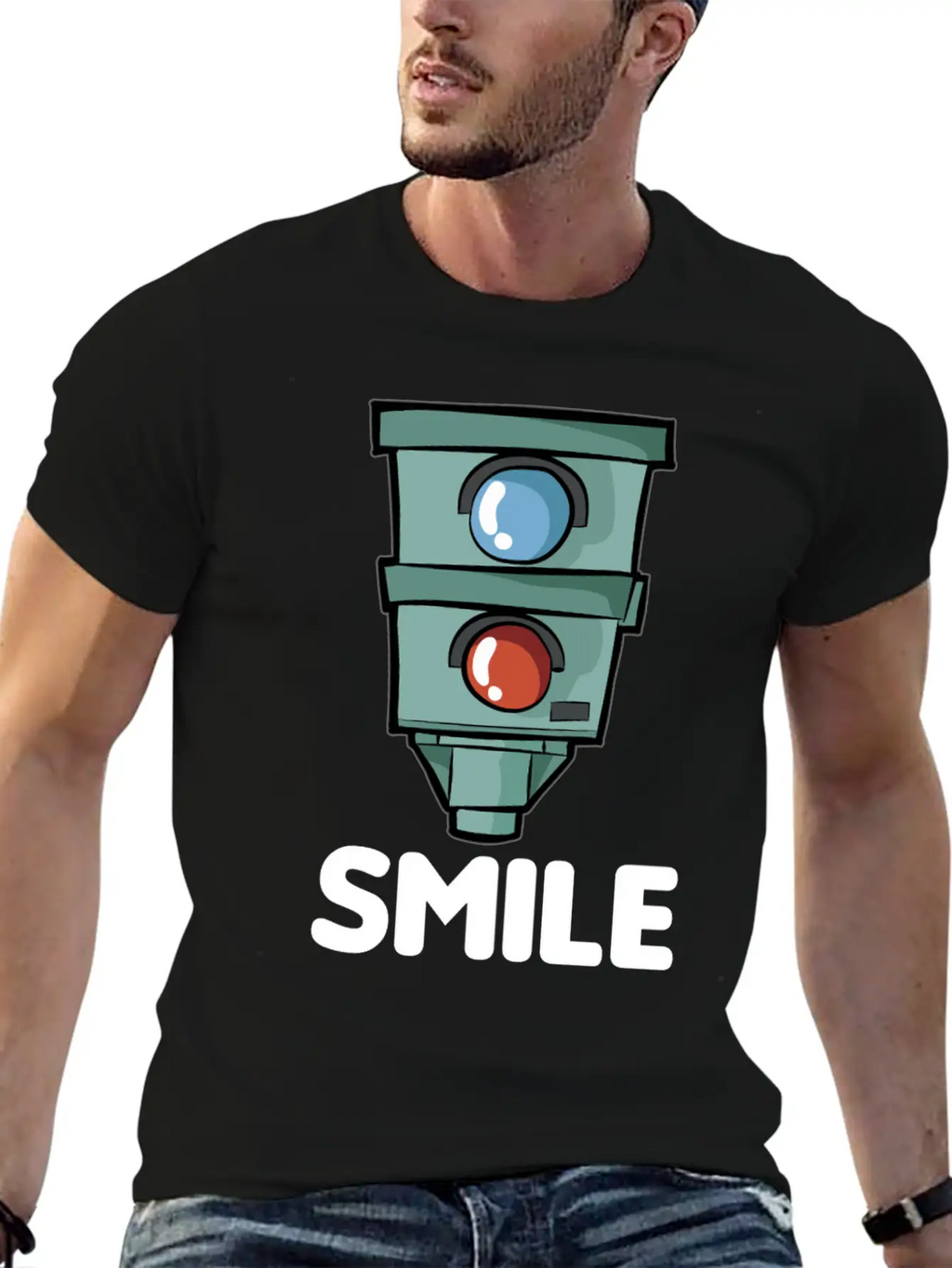 SMILE Speed Camera Speeding Speed Merchant Relaxed Everyday Tee – Lightweight And Durable Cotton