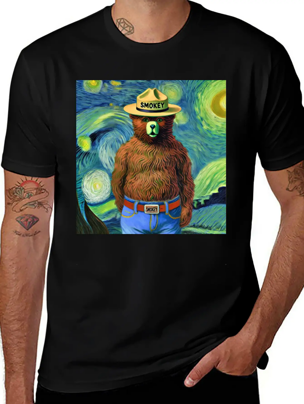 Smokey Bear Officially Licensed Breathable Soft Cotton T-Shirt – Timeless Casual Look