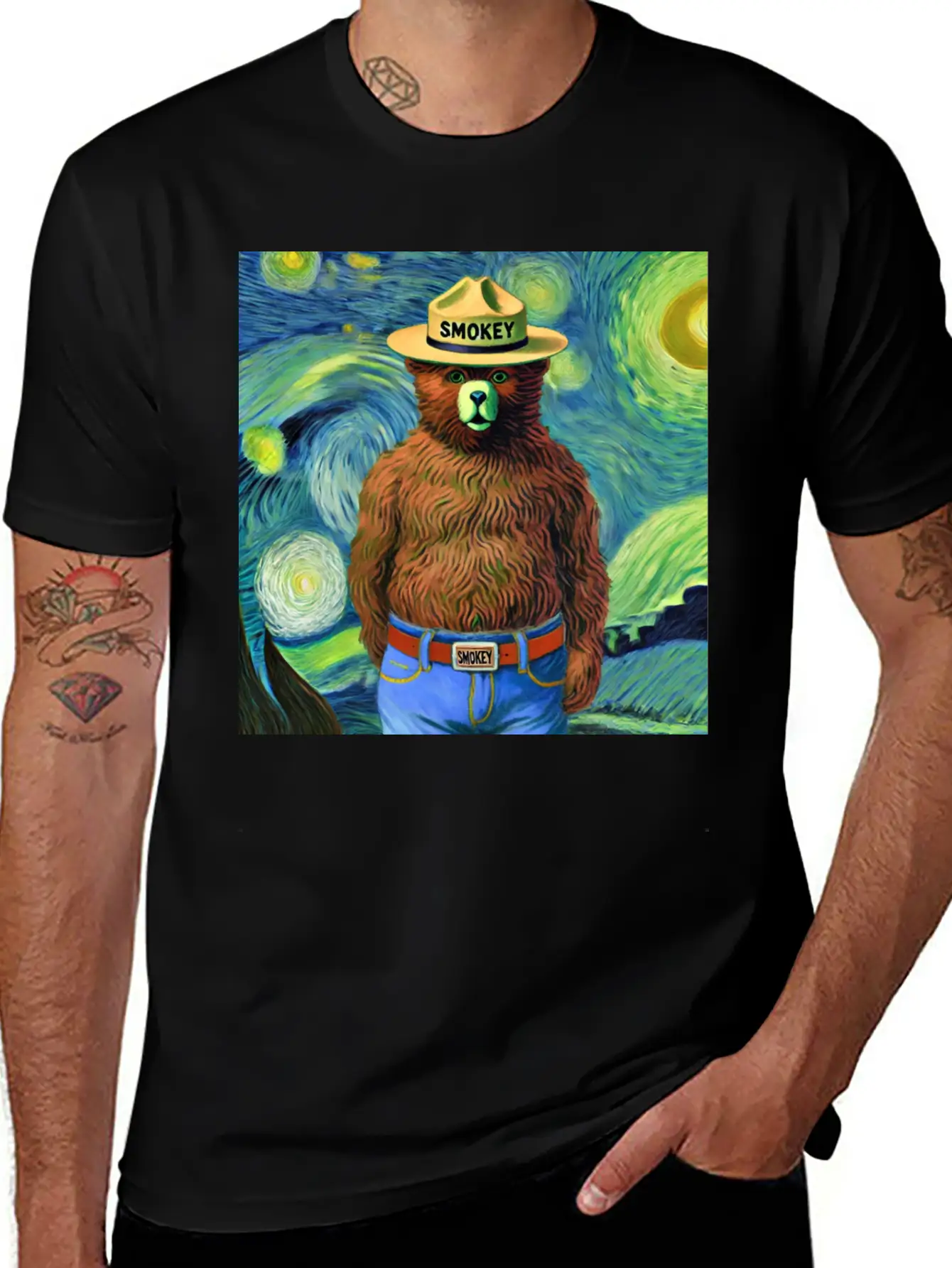 Smokey Bear Officially Licensed Breathable Soft Cotton T-Shirt – Timeless Casual Look