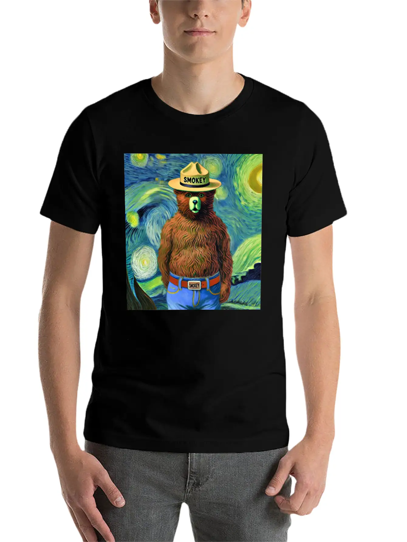 Smokey Bear Officially Licensed Breathable Soft Cotton T-Shirt – Timeless Casual Look