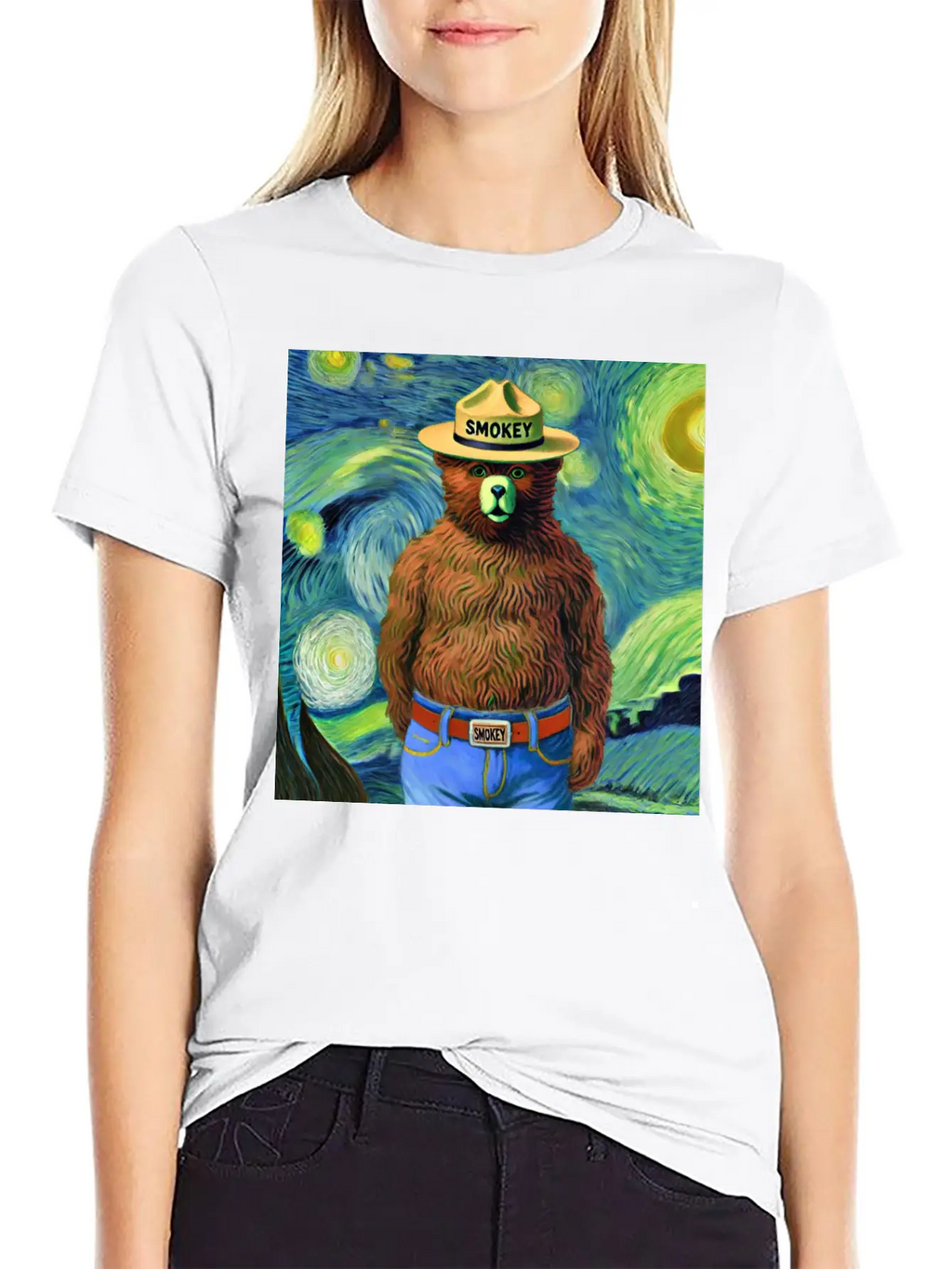 Smokey Bear Officially Licensed Breathable Soft Cotton T-Shirt – Timeless Casual Look