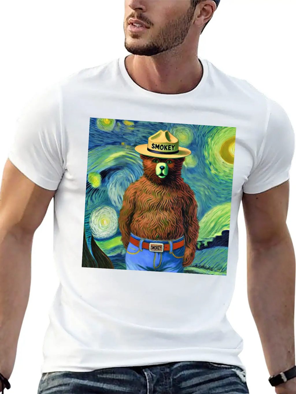 Smokey Bear Officially Licensed Breathable Soft Cotton T-Shirt – Timeless Casual Look