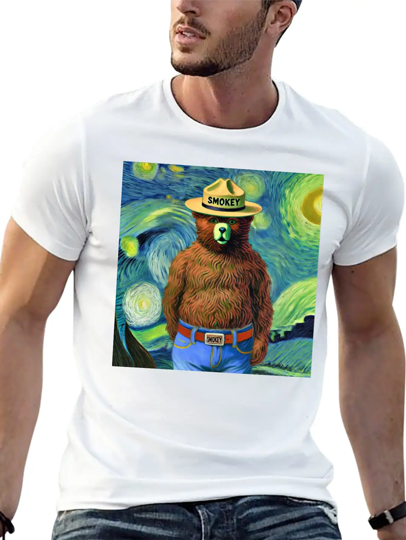 Smokey Bear Officially Licensed Breathable Soft Cotton T-Shirt – Timeless Casual Look
