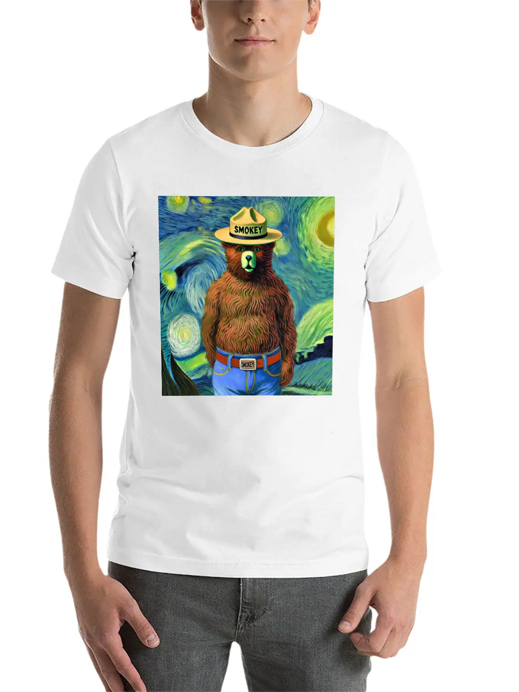 Smokey Bear Officially Licensed Breathable Soft Cotton T-Shirt – Timeless Casual Look