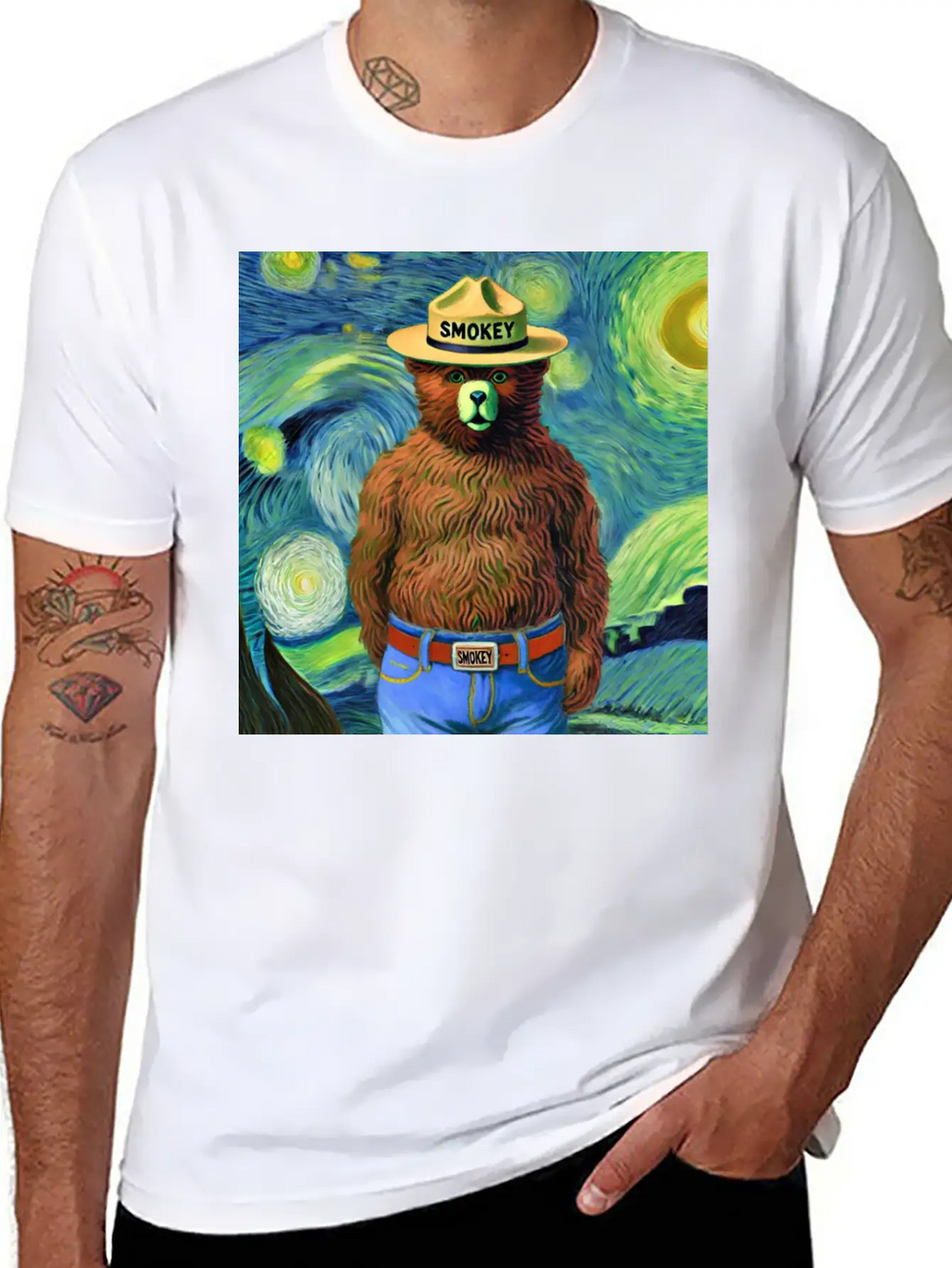 Smokey Bear Officially Licensed Breathable Soft Cotton T-Shirt – Timeless Casual Look