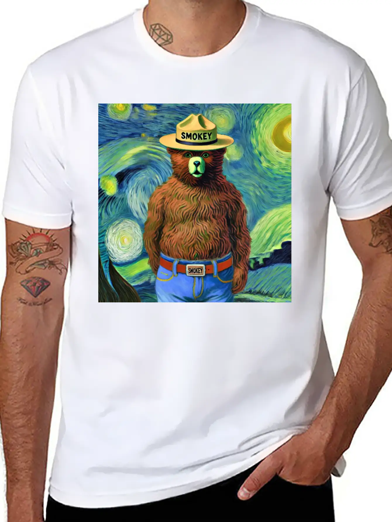 Smokey Bear Officially Licensed Breathable Soft Cotton T-Shirt – Timeless Casual Look