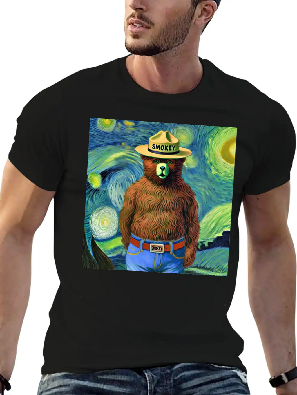 Smokey Bear Officially Licensed Breathable Soft Cotton T-Shirt – Timeless Casual Look