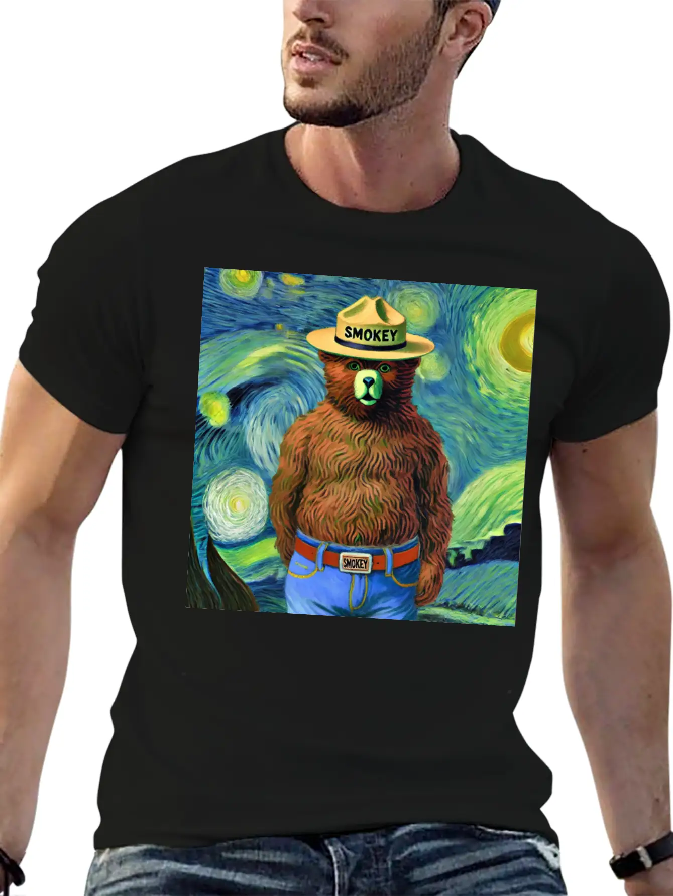 Smokey Bear Officially Licensed Breathable Soft Cotton T-Shirt – Timeless Casual Look