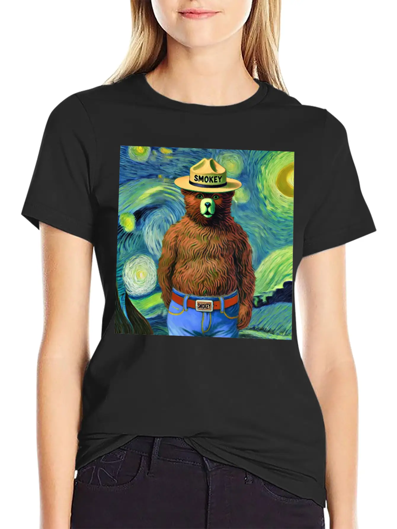 Smokey Bear Officially Licensed Breathable Soft Cotton T-Shirt – Timeless Casual Look