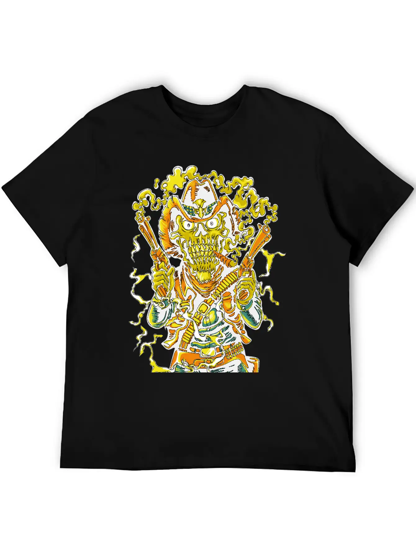 Smoking Guns Cowboy High Noon Colt Western Skull Basic Graphic T-Shirt – Daily Comfort In Soft Cotton
