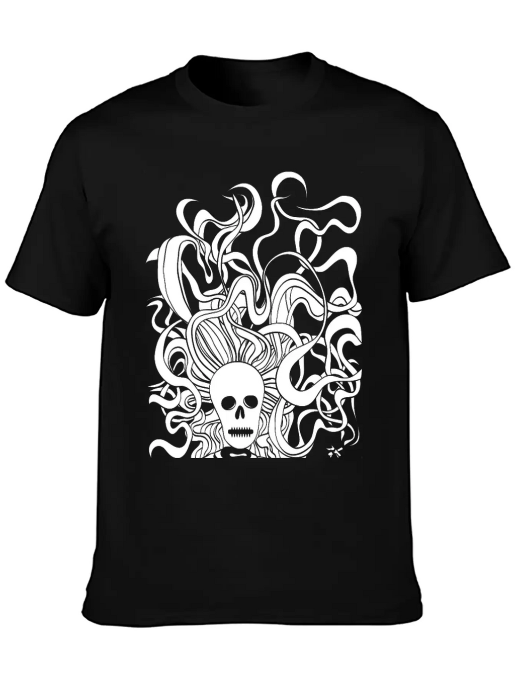 Smoking Skeleton White Breathable Graphic T-Shirt – Perfect For Casual Days