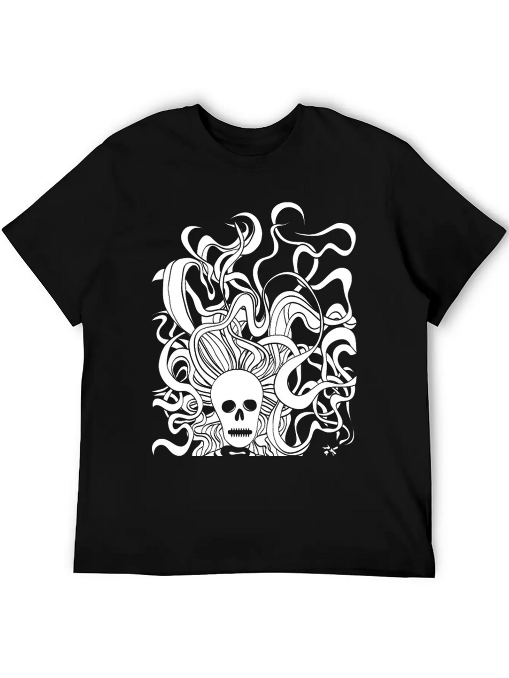 Smoking Skeleton White Breathable Graphic T-Shirt – Perfect For Casual Days