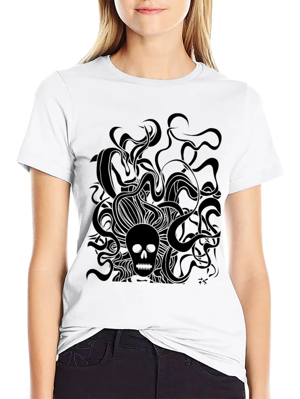 Smoking Skeleton White Breathable Graphic T-Shirt – Perfect For Casual Days