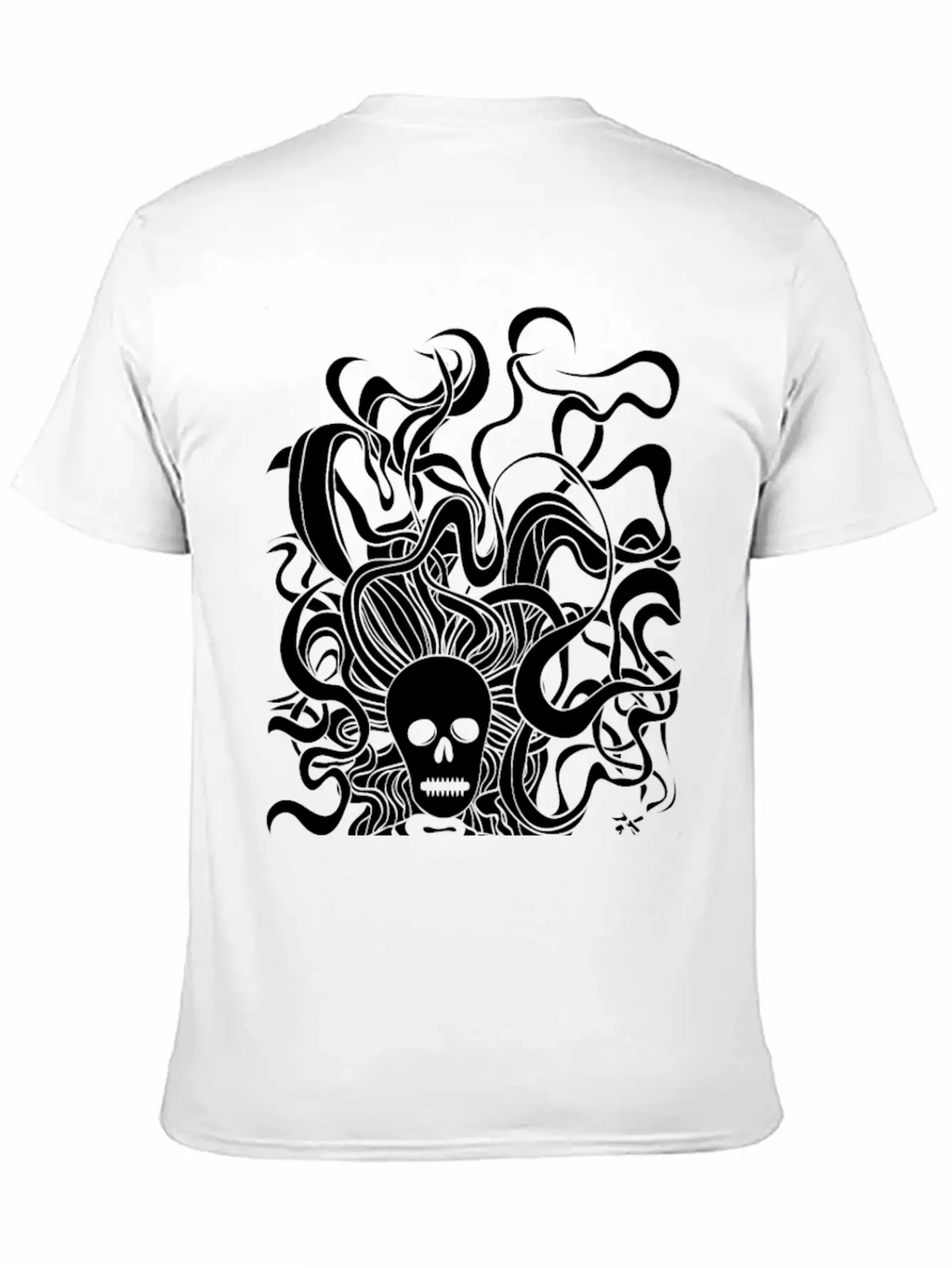 Smoking Skeleton White Breathable Graphic T-Shirt – Perfect For Casual Days