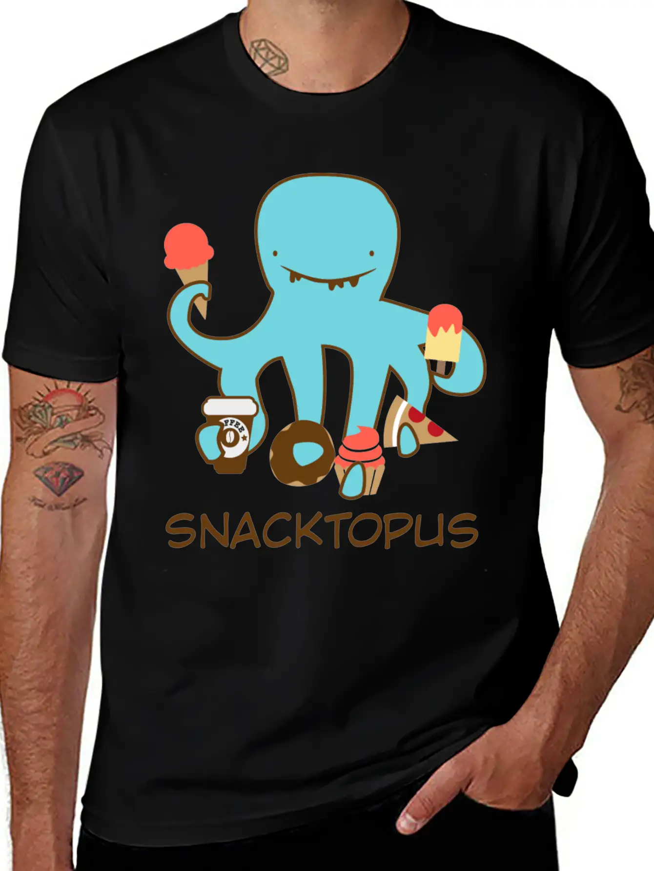 Snacktopus Breathable Graphic T-Shirt – Perfect For Casual Days
