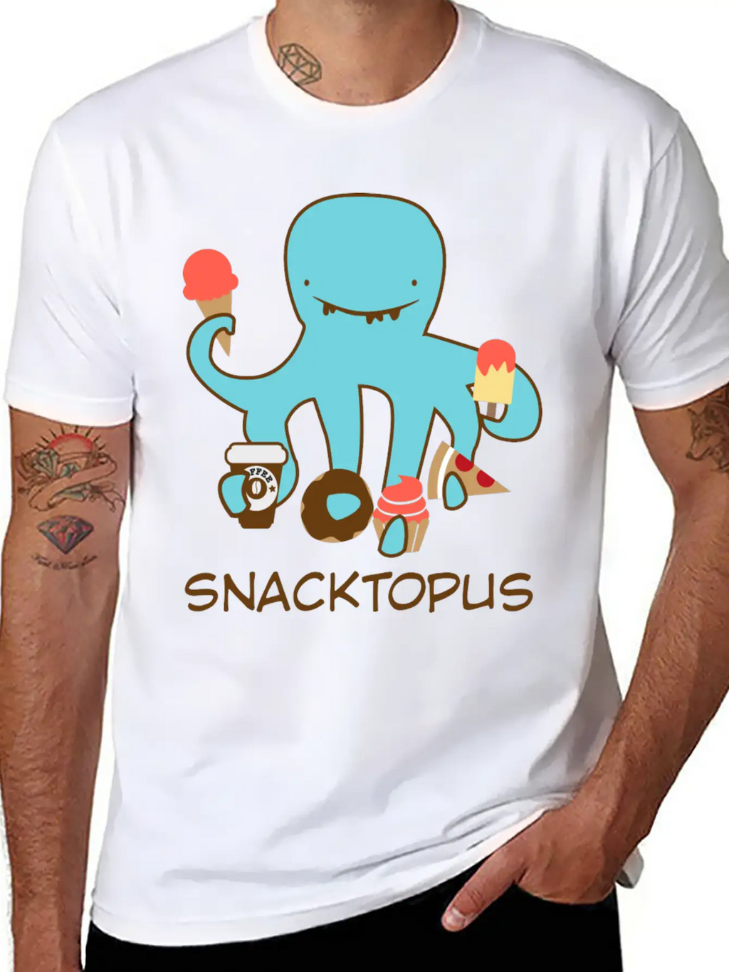Snacktopus Breathable Graphic T-Shirt – Perfect For Casual Days