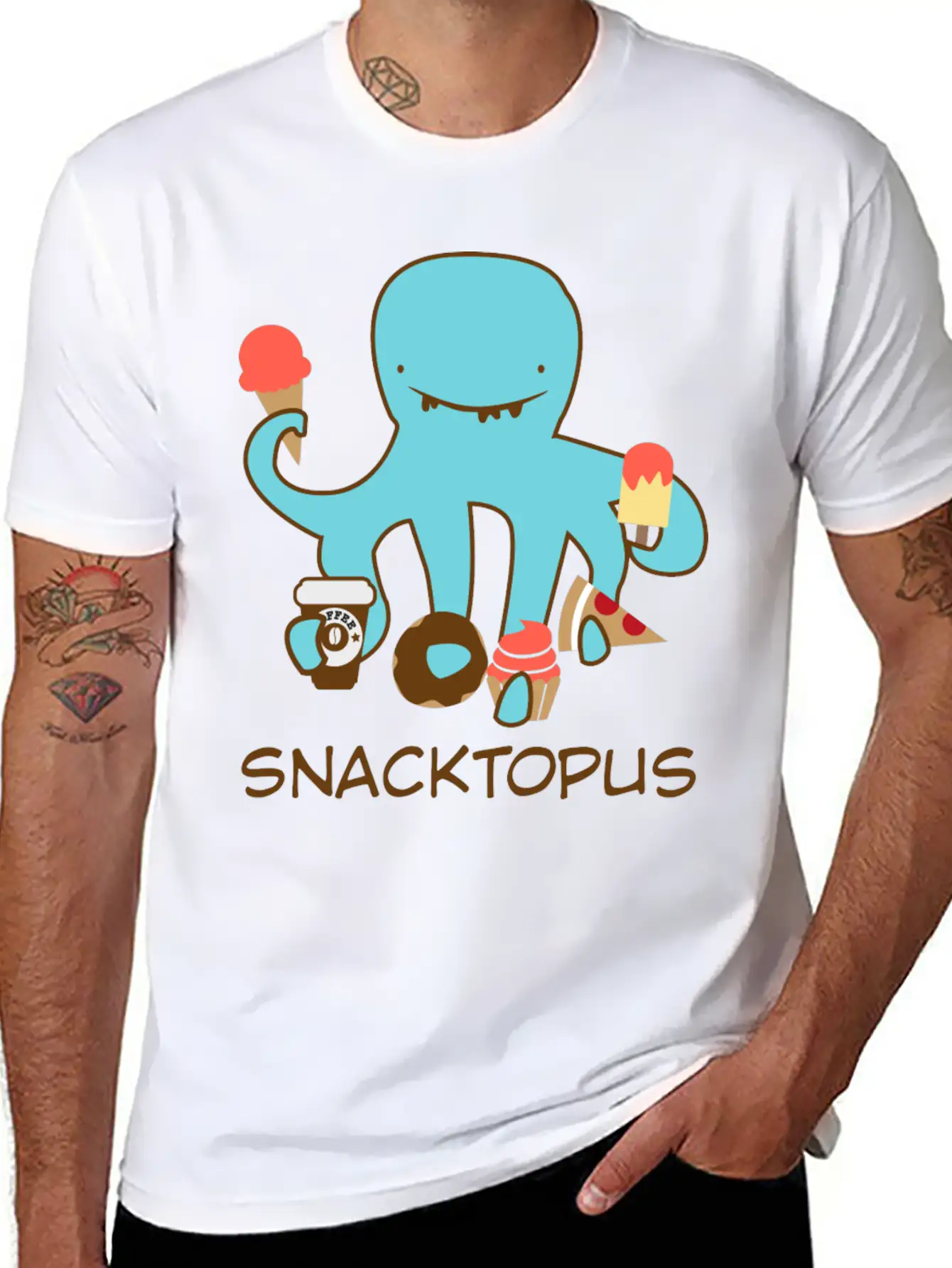 Snacktopus Breathable Graphic T-Shirt – Perfect For Casual Days