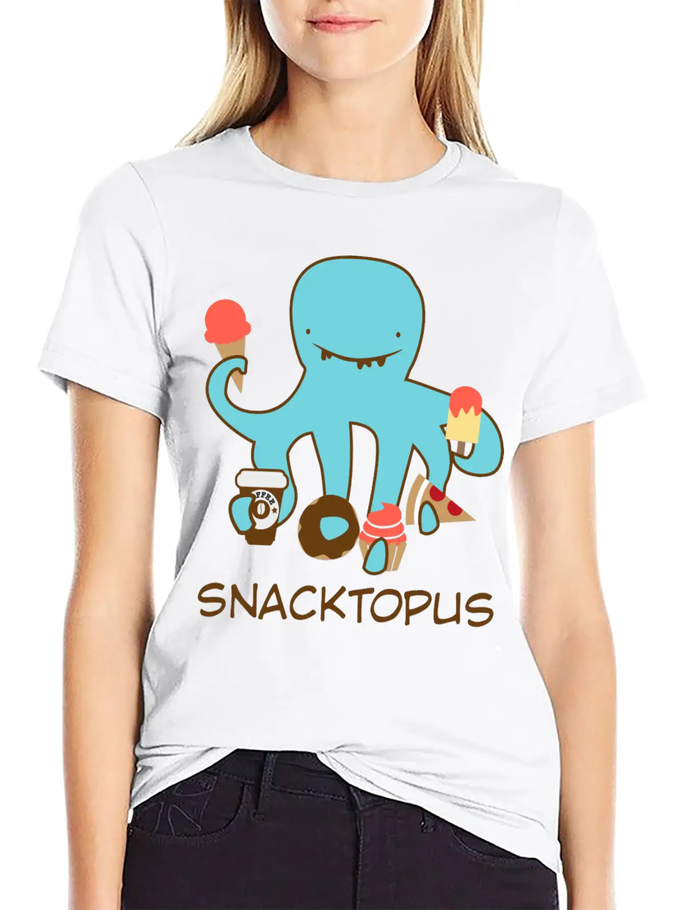 Snacktopus Breathable Graphic T-Shirt – Perfect For Casual Days