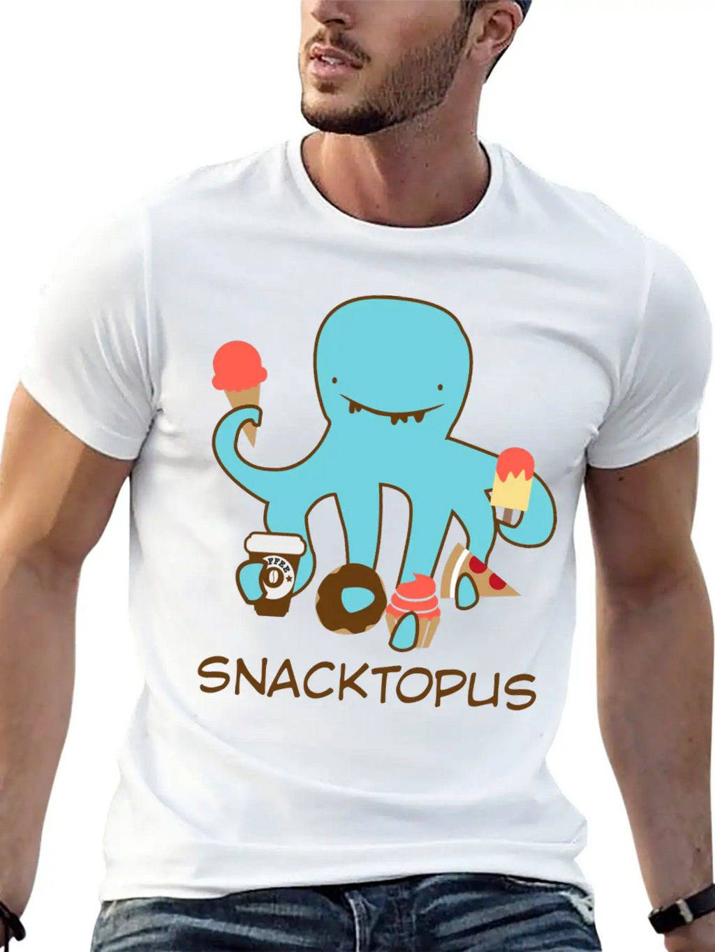 Snacktopus Breathable Graphic T-Shirt – Perfect For Casual Days