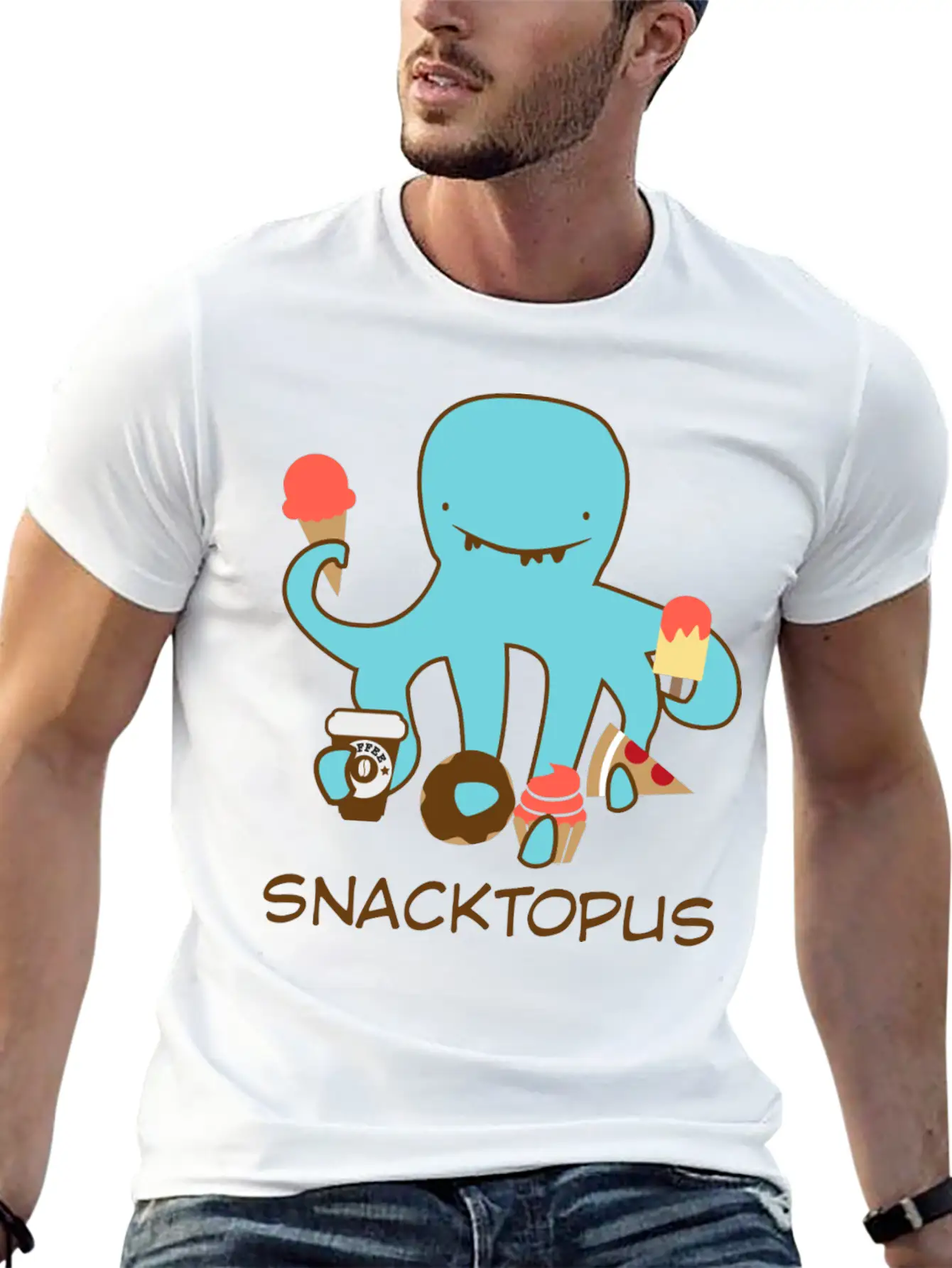 Snacktopus Breathable Graphic T-Shirt – Perfect For Casual Days