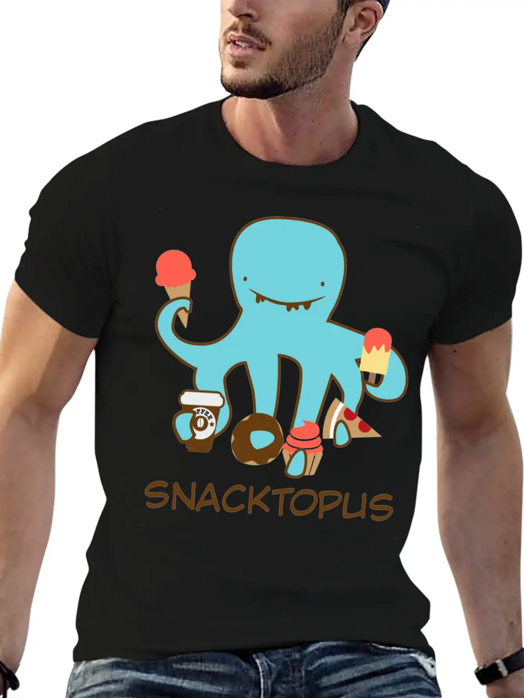 Snacktopus Breathable Graphic T-Shirt – Perfect For Casual Days