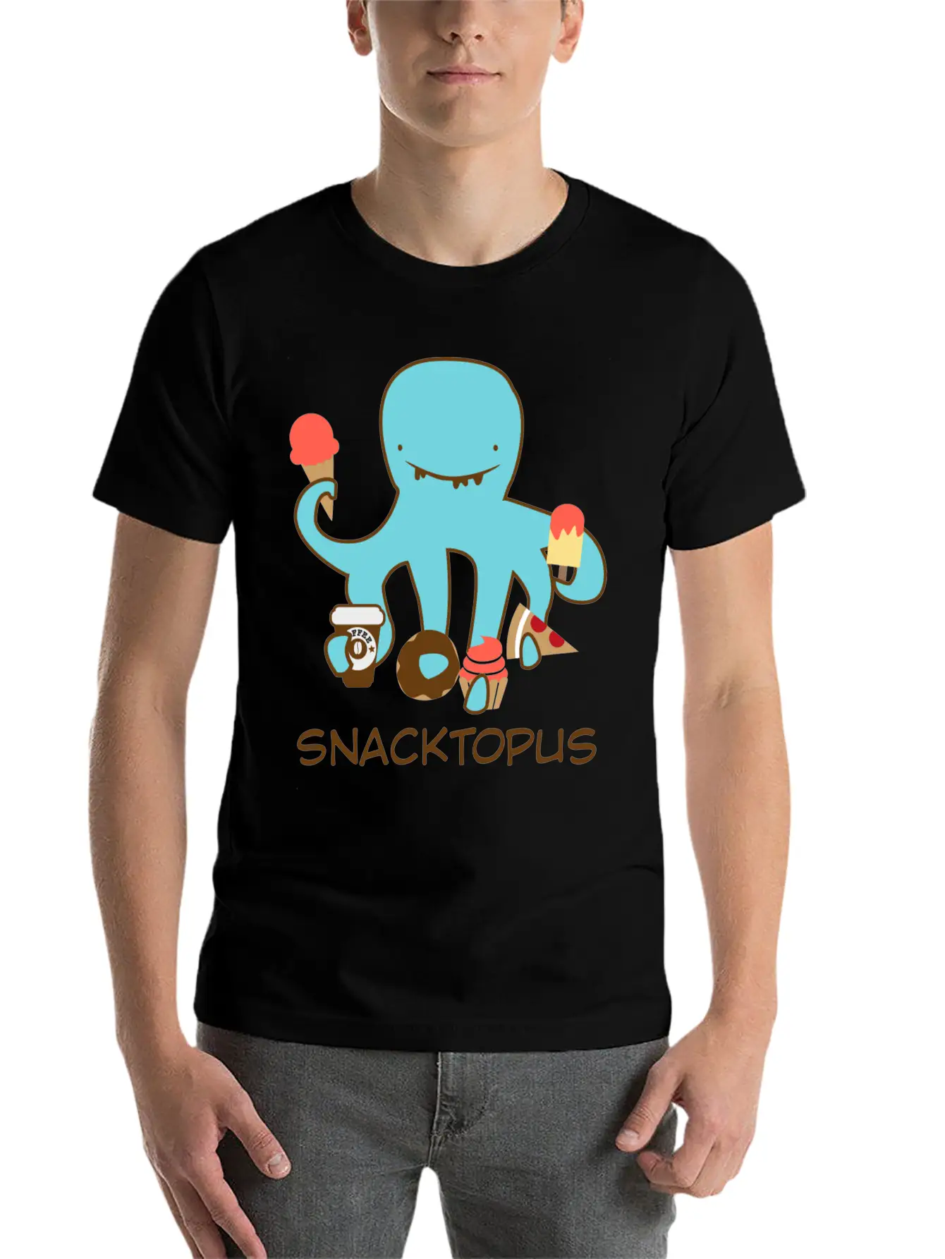 Snacktopus Breathable Graphic T-Shirt – Perfect For Casual Days