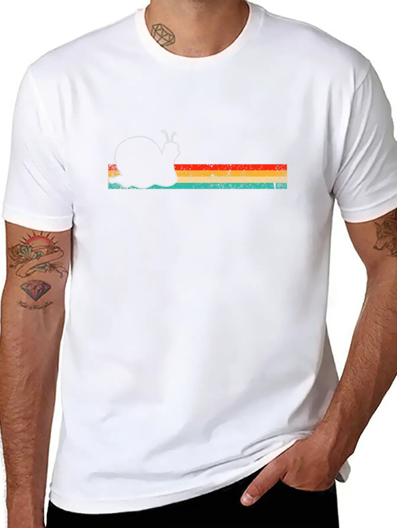 Snail Retro Modern Fit Casual T-Shirt – Clean And Versatile Design