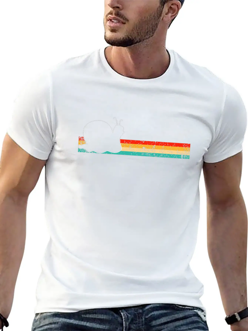 Snail Retro Modern Fit Casual T-Shirt – Clean And Versatile Design