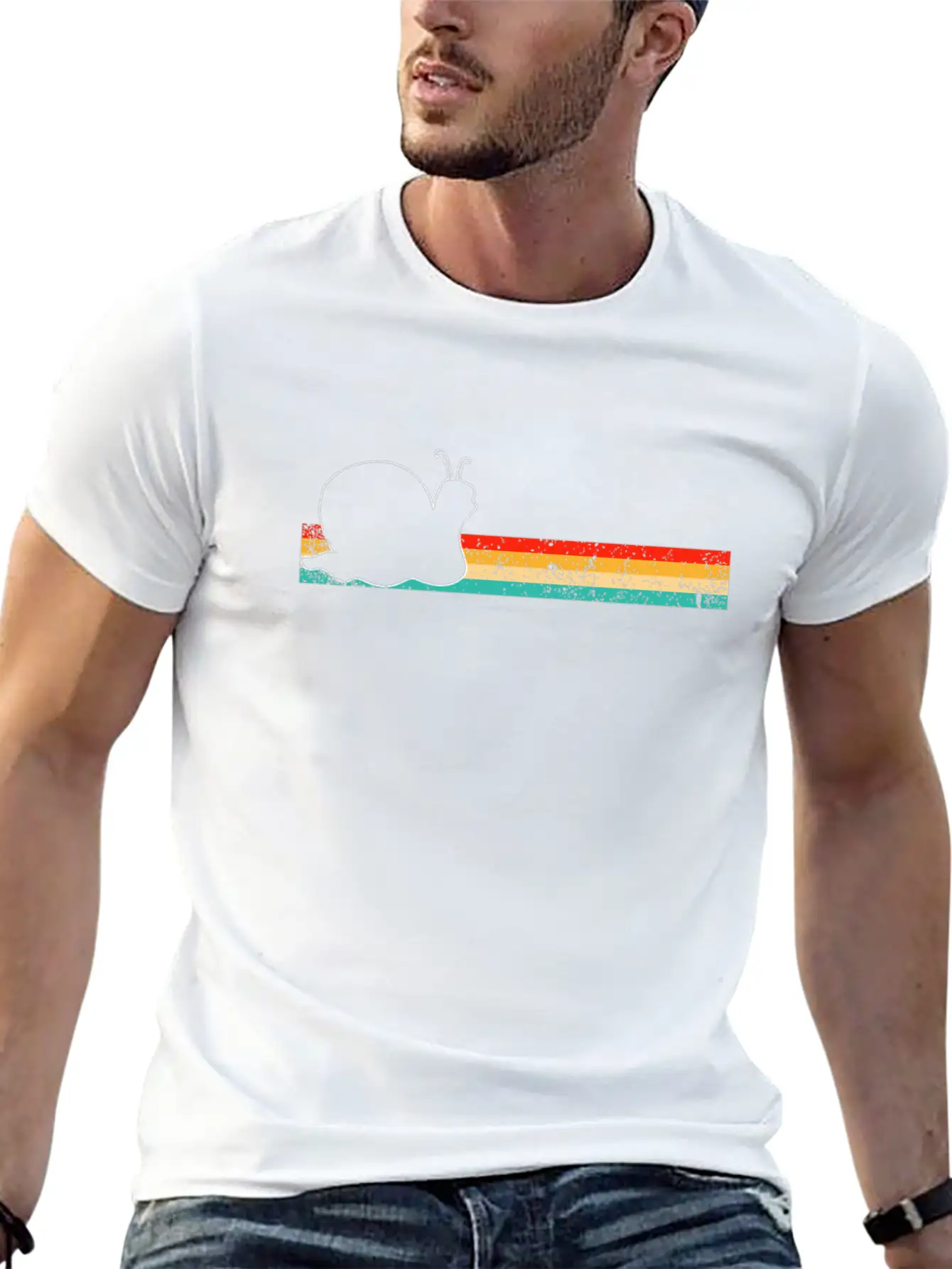 Snail Retro Modern Fit Casual T-Shirt – Clean And Versatile Design