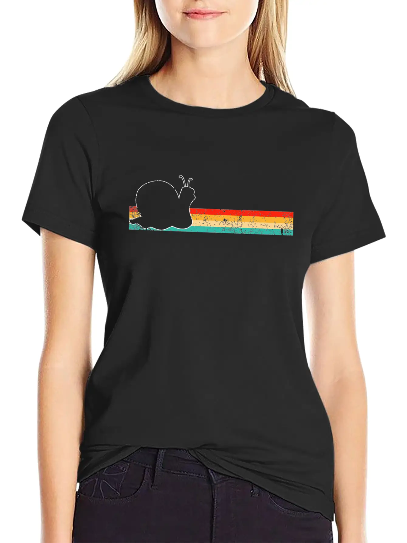 Snail Retro Modern Fit Casual T-Shirt – Clean And Versatile Design