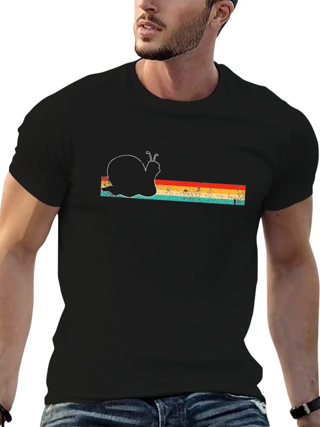 Snail Retro Modern Fit Casual T-Shirt – Clean And Versatile Design