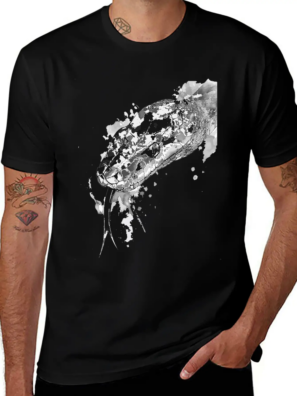 Snake Breathable Graphic T-Shirt – Perfect For Casual Days